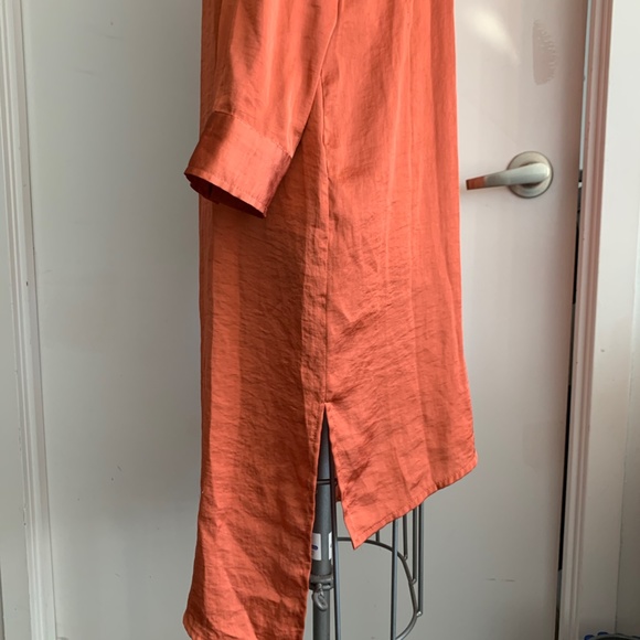 Cheap Monday Burnt Orange Shirt Dress SMALL - Picture 3 of 5